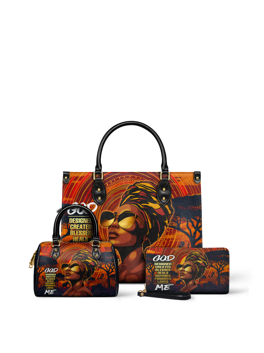 "Aseda" Leather Handbag Matching Set - DD DEAL