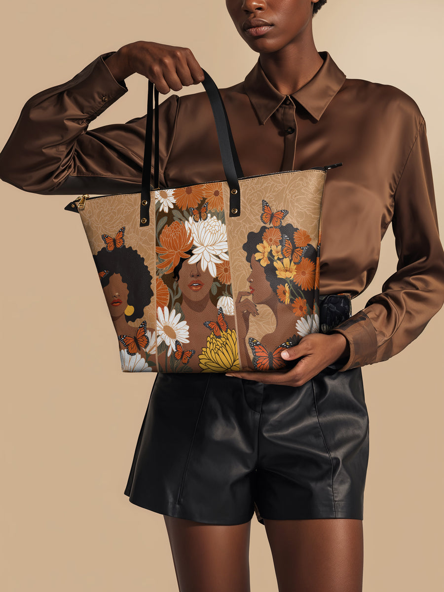 "Ayira" Leather Tote Bag