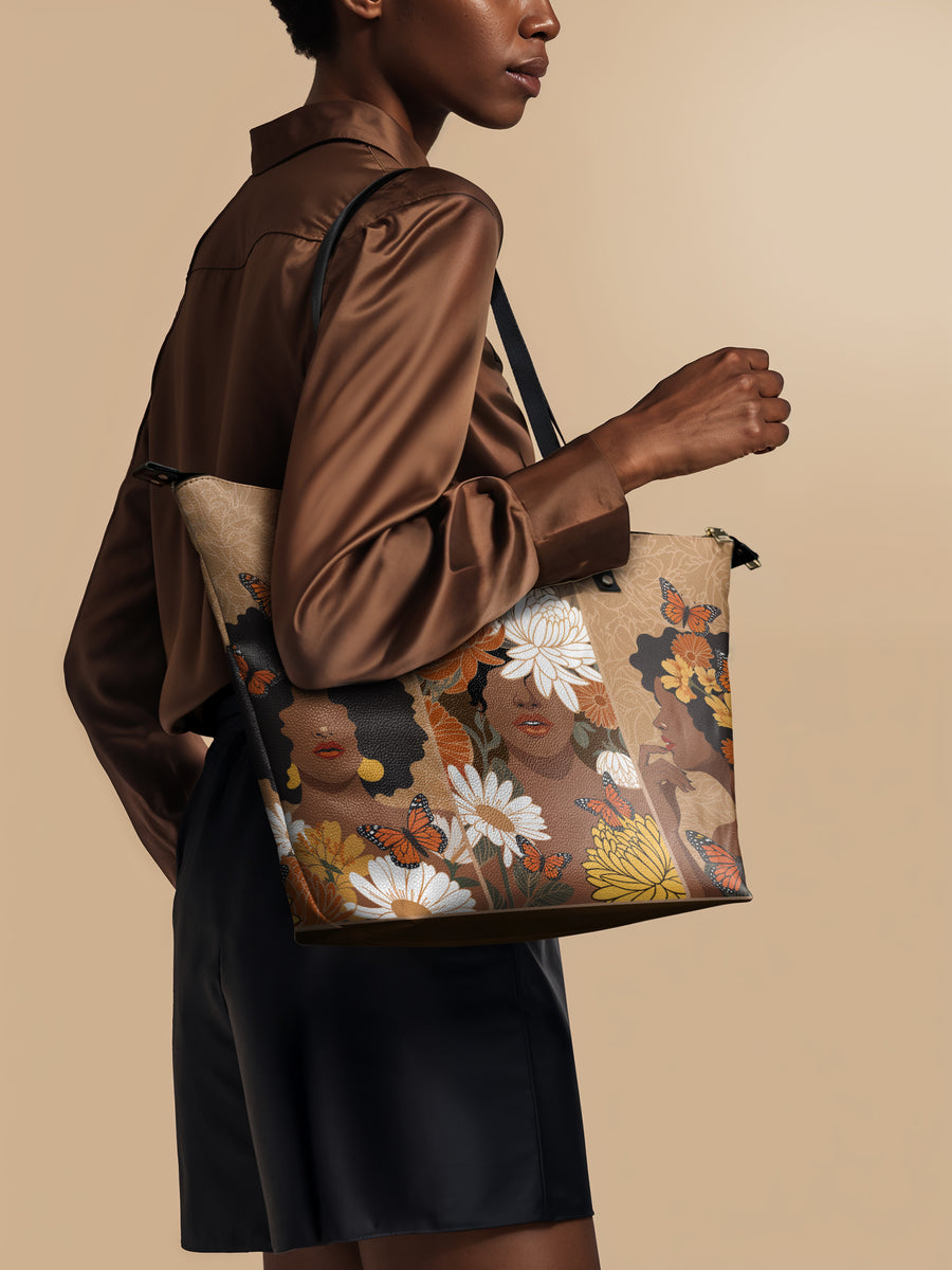 "Ayira" Leather Tote Bag