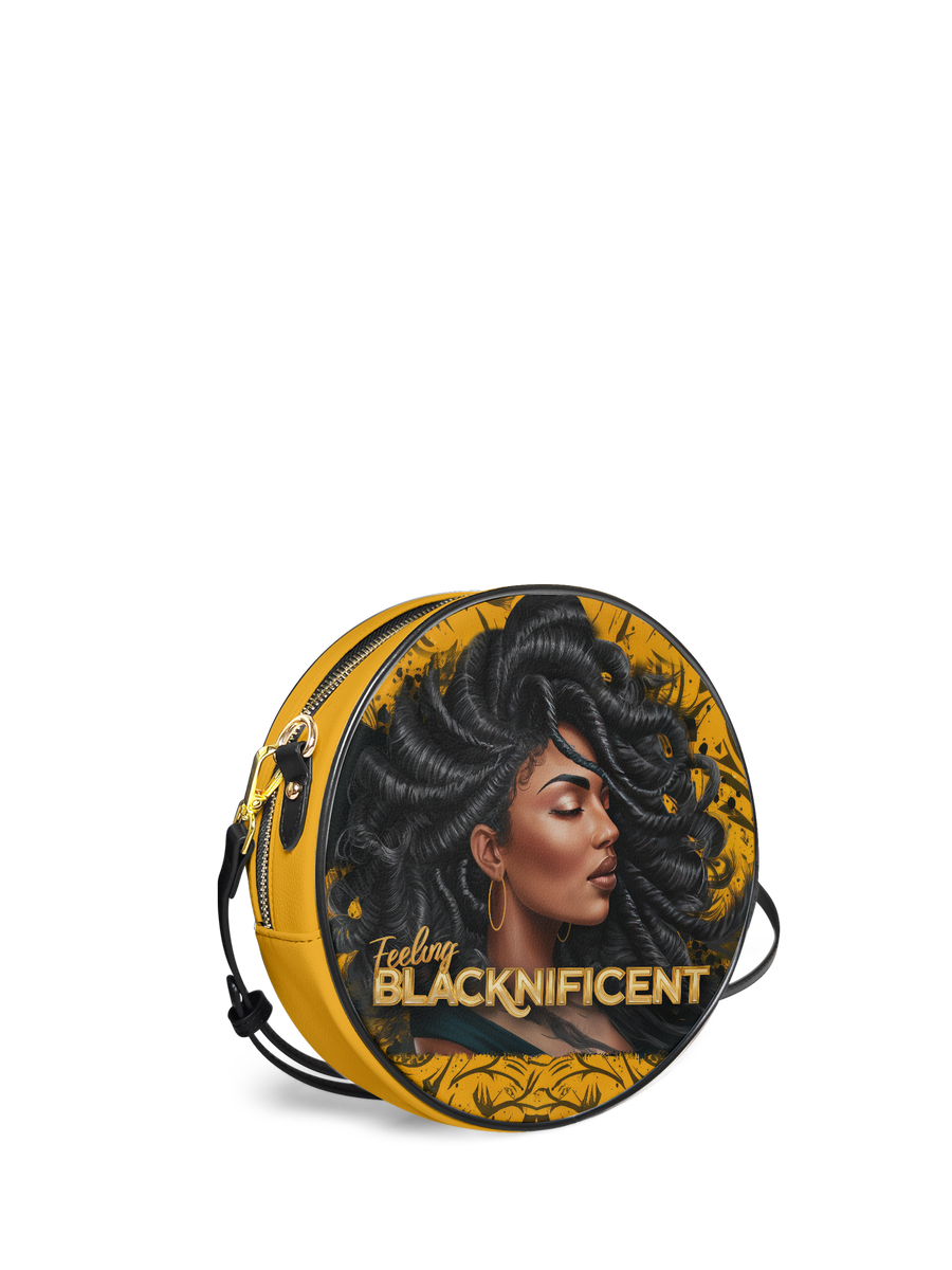 "Blacknificent" Circle Crossbody Bag