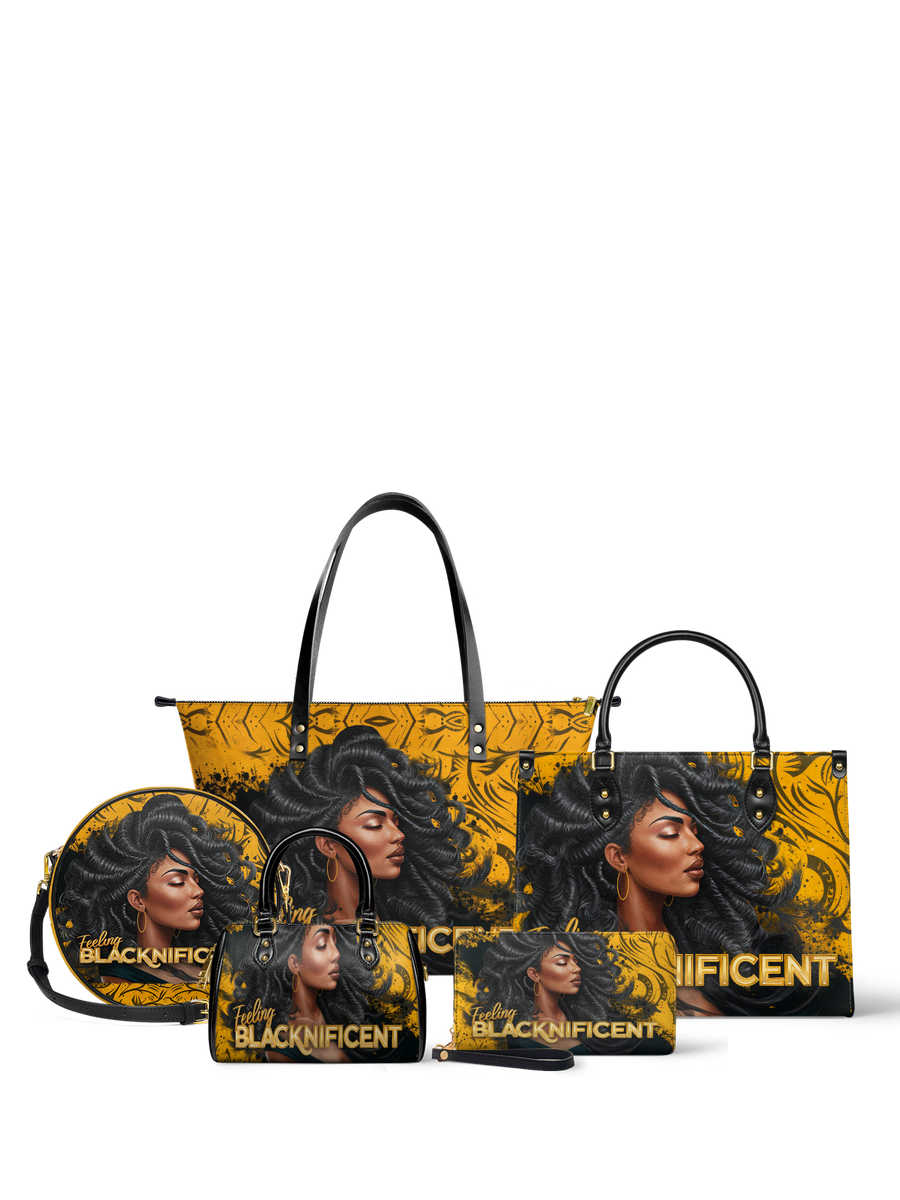 "Blacknificent" Leather Tote Bag Bundle DD DEAL