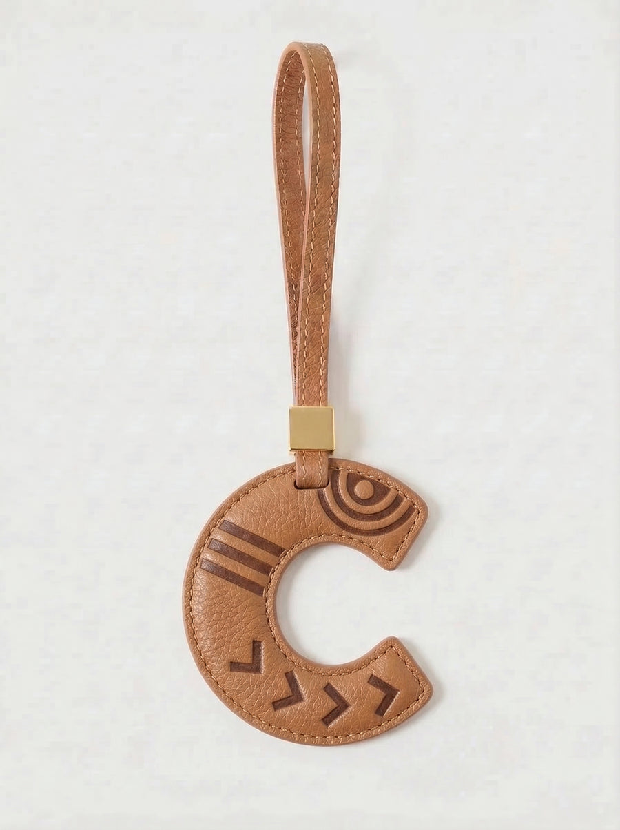 Letter C Leather Charm