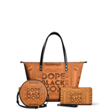 "Dope Black Mom" Leather Tote Bag - BRAVE ONES DEAL