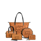 "Dope Black Mom" Leather Tote Bag - BRAVE ONES DEAL