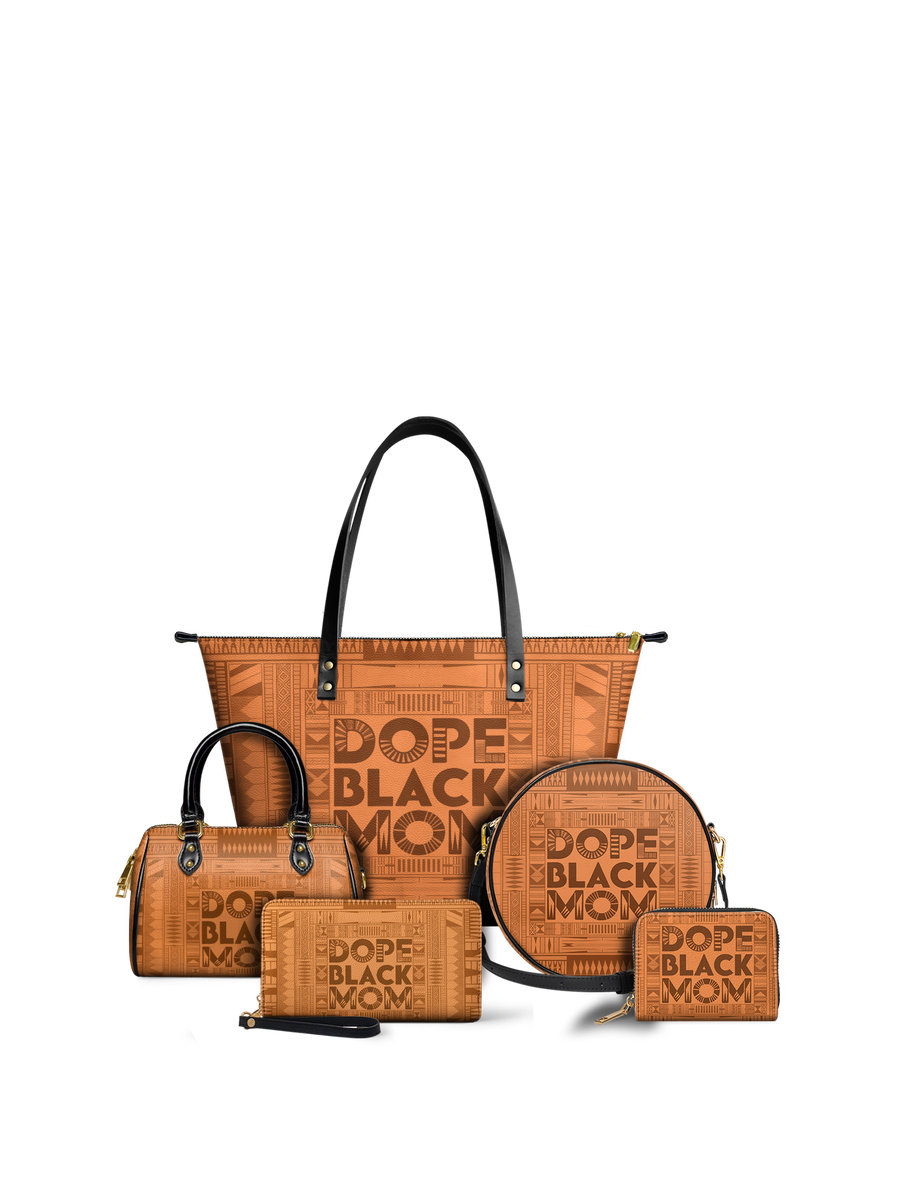 "Dope Black Mom" Leather Tote Bag - DD DEAL