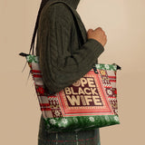 "Dope Black Wife" Frosted Pine Leather Tote Bag - BRAVE ONES DEAL