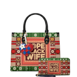 "Dope Black Wife" Frosted Pine Leather Handbag A250 Deal