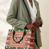 "Dope Black Wife" Frosted Pine Leather Handbag BTS DEAL