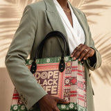 "Dope Black Wife" Frosted Pine Leather Handbag