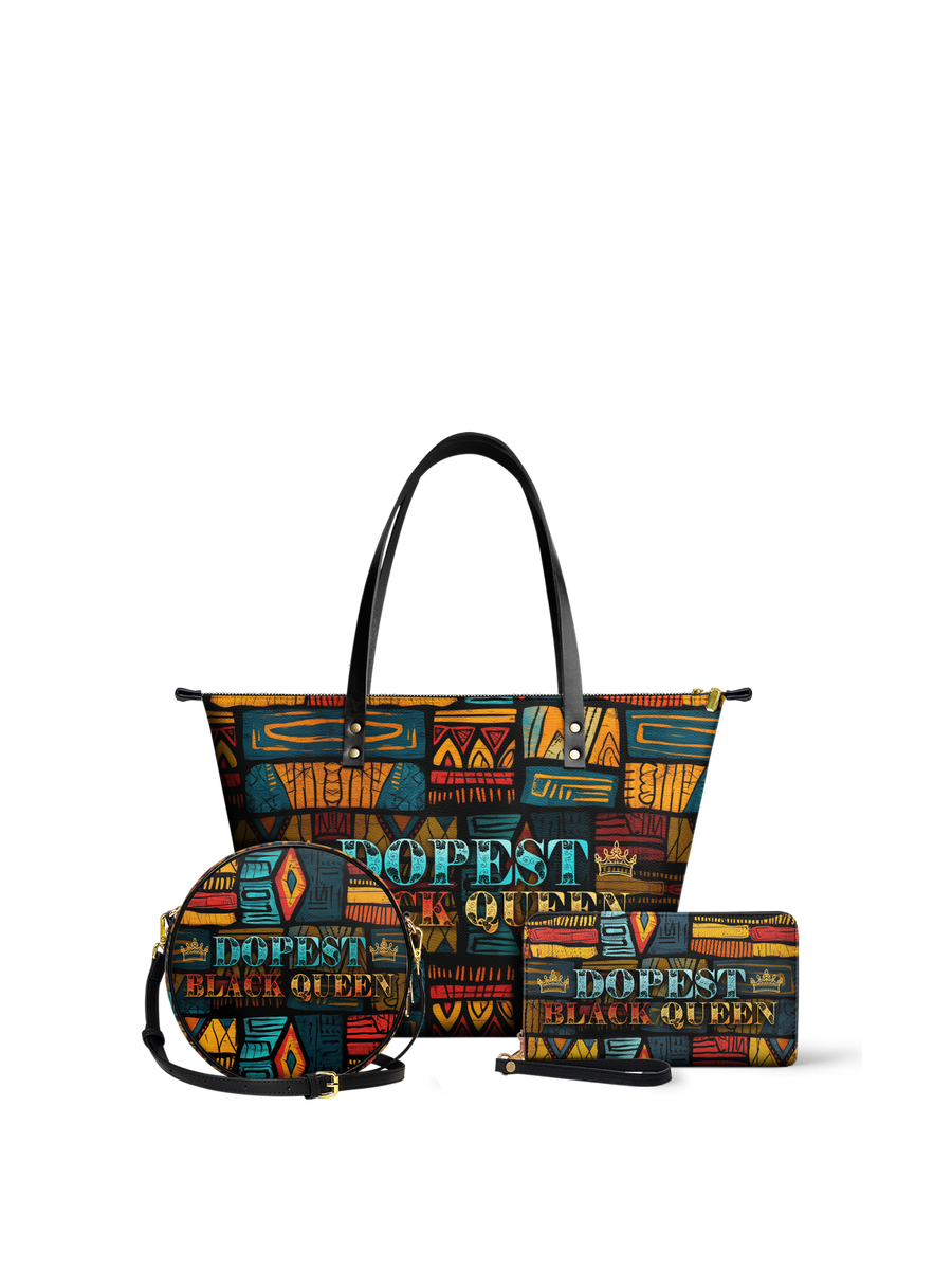 "Dopeya" Leather Tote Bag Matching Set - DD DEAL