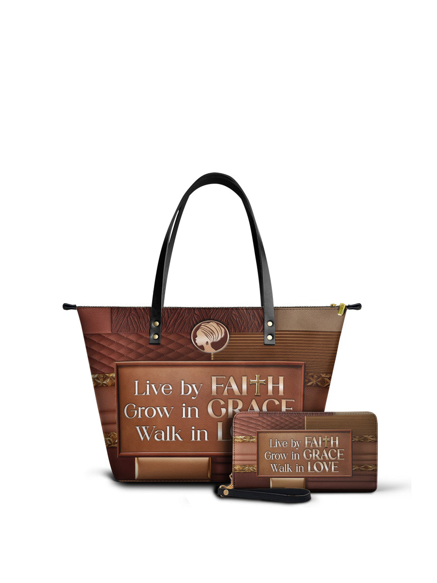 "Eliora" Leather Tote Bag Matching Set - DD DEAL
