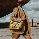 "Fahari" Marigold Pop Leather Tote Bag