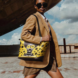 "Fahari" Marigold Pop Leather Tote Bag - BRAVE ONES DEAL