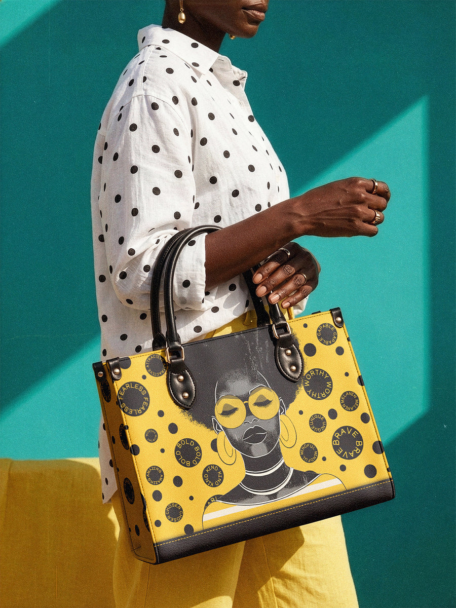 "Fahari" Marigold Pop Leather Handbag