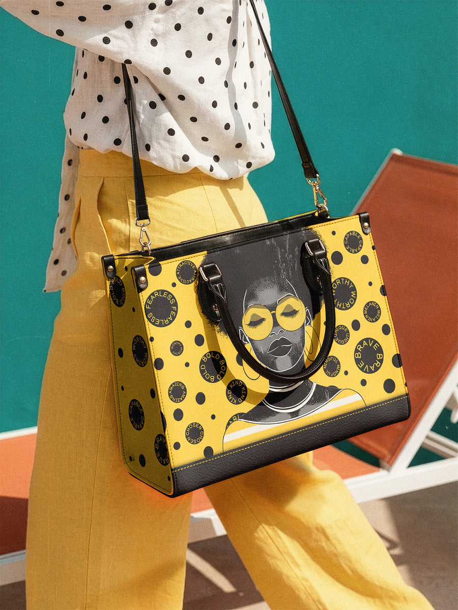 "Fahari" Marigold Pop Leather Handbag DD DEAL