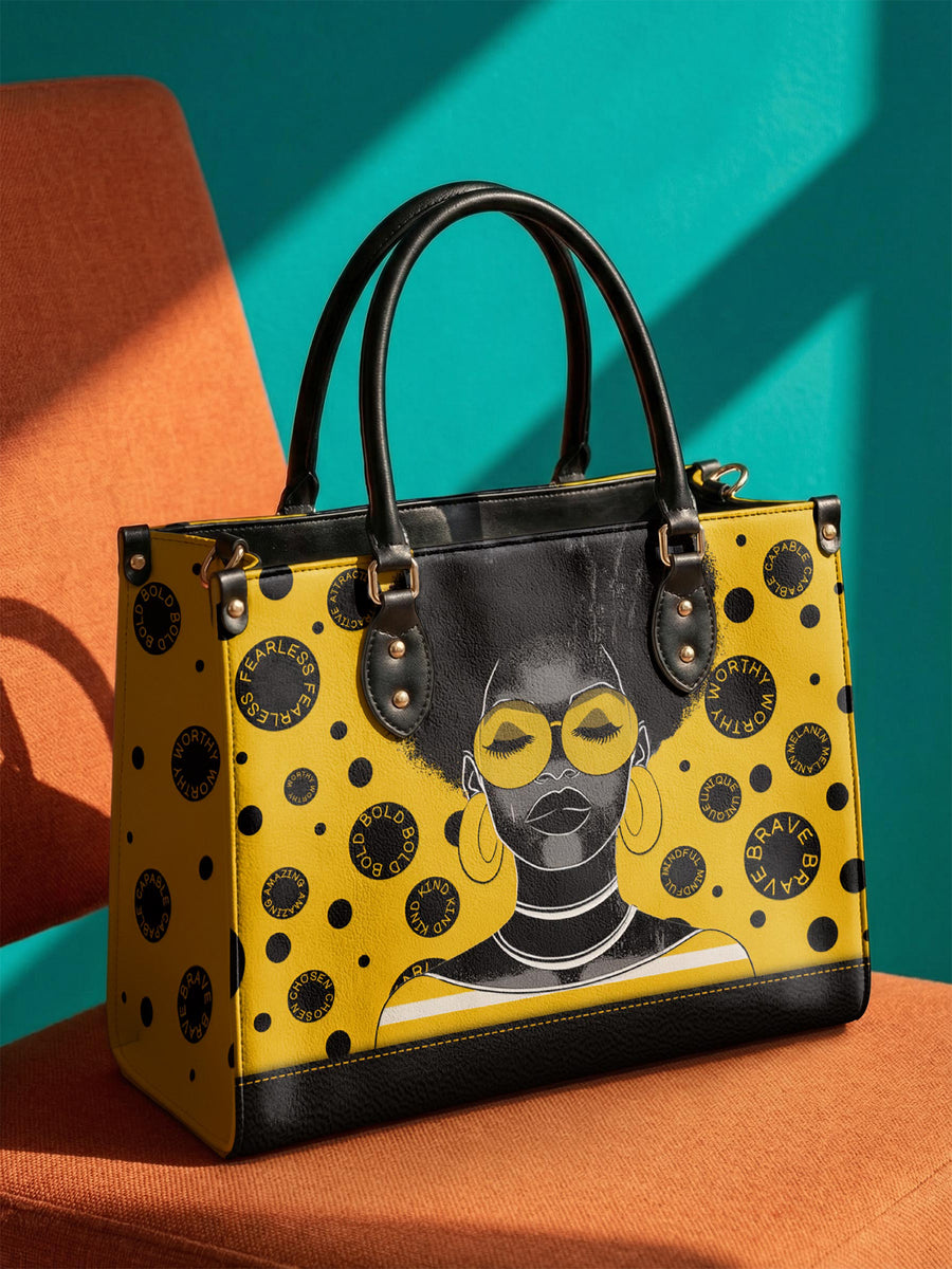 "Fahari" Marigold Pop Leather Handbag DD DEAL