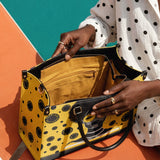 "Fahari" Marigold Pop Leather Handbag
