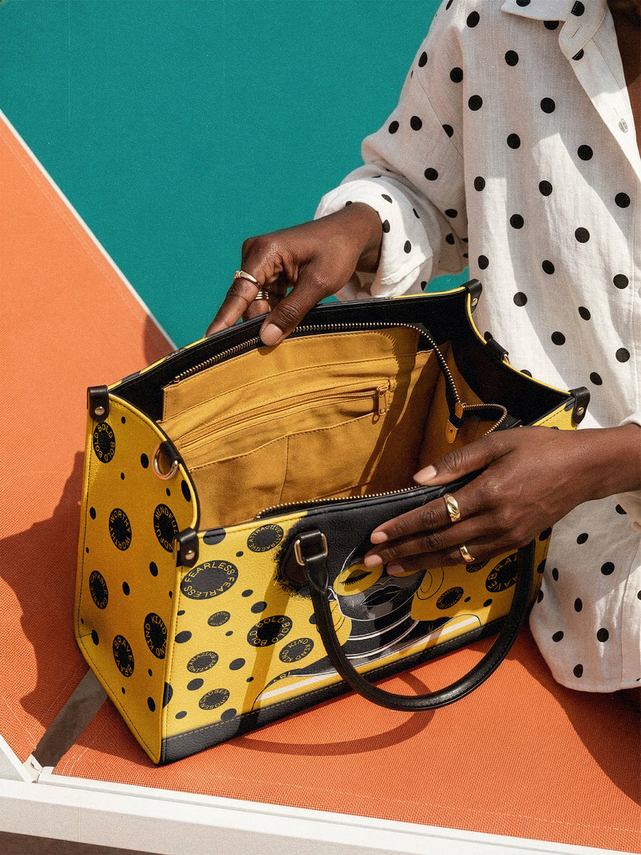 "Fahari" Marigold Pop Leather Handbag DD DEAL