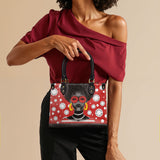 "Fahari" Strawberry Pop Small Leather Handbag