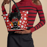 "Fahari" Strawberry Pop Leather Tote Bag