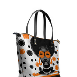 "Fahari" Marshmallow Citrus Leather Tote Bag