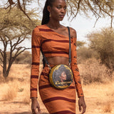"Blacknificent" Circle Crossbody Bag