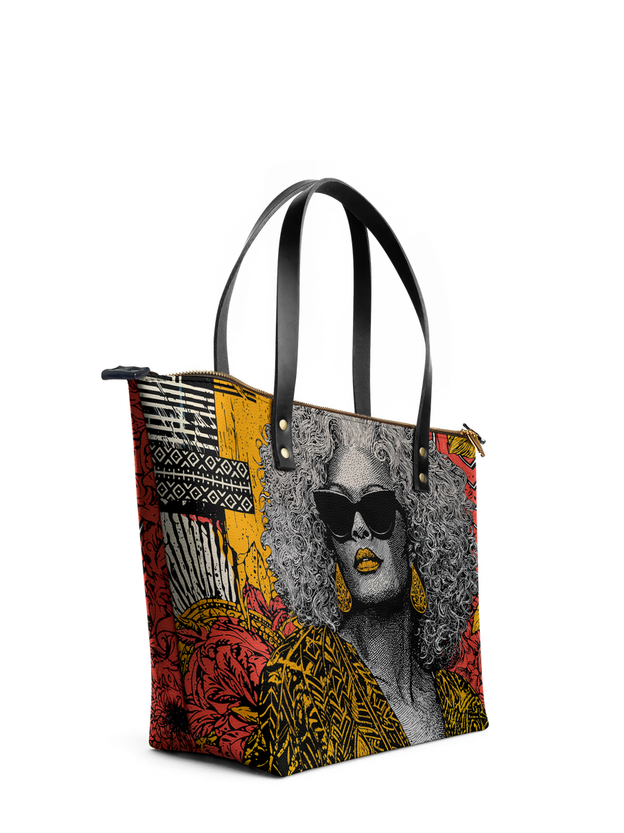"Nandeka" Leather Tote Bag