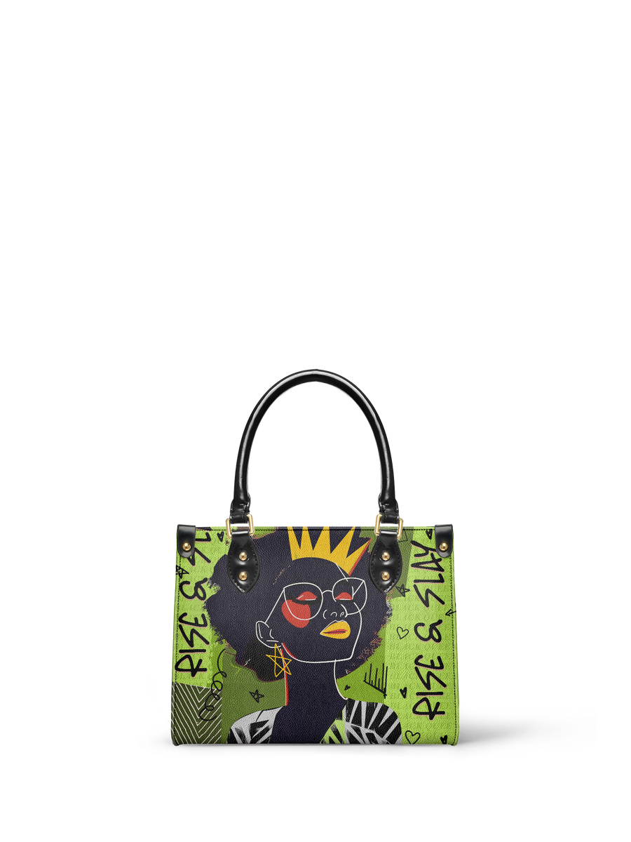 "Aina" Lime Pop Small Leather Handbag Matching Set - DD DEAL