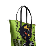 "Aina" Lime Pop Leather Tote Bag - BRAVE ONES DEAL