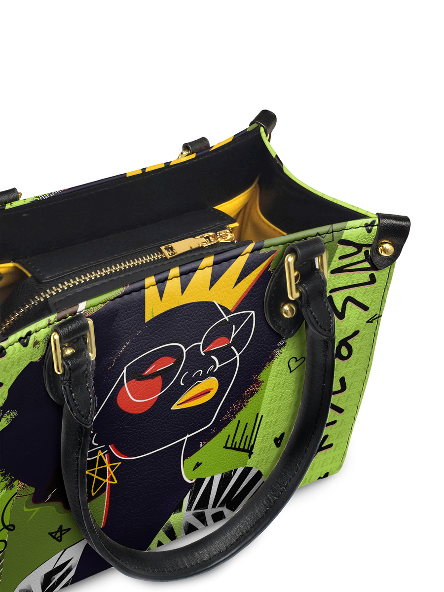 "Aina" Lime Pop Small Leather Handbag Matching Set - DD DEAL