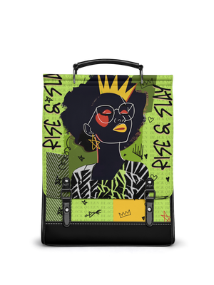 "Aina" Lime Pop Leather Backpack