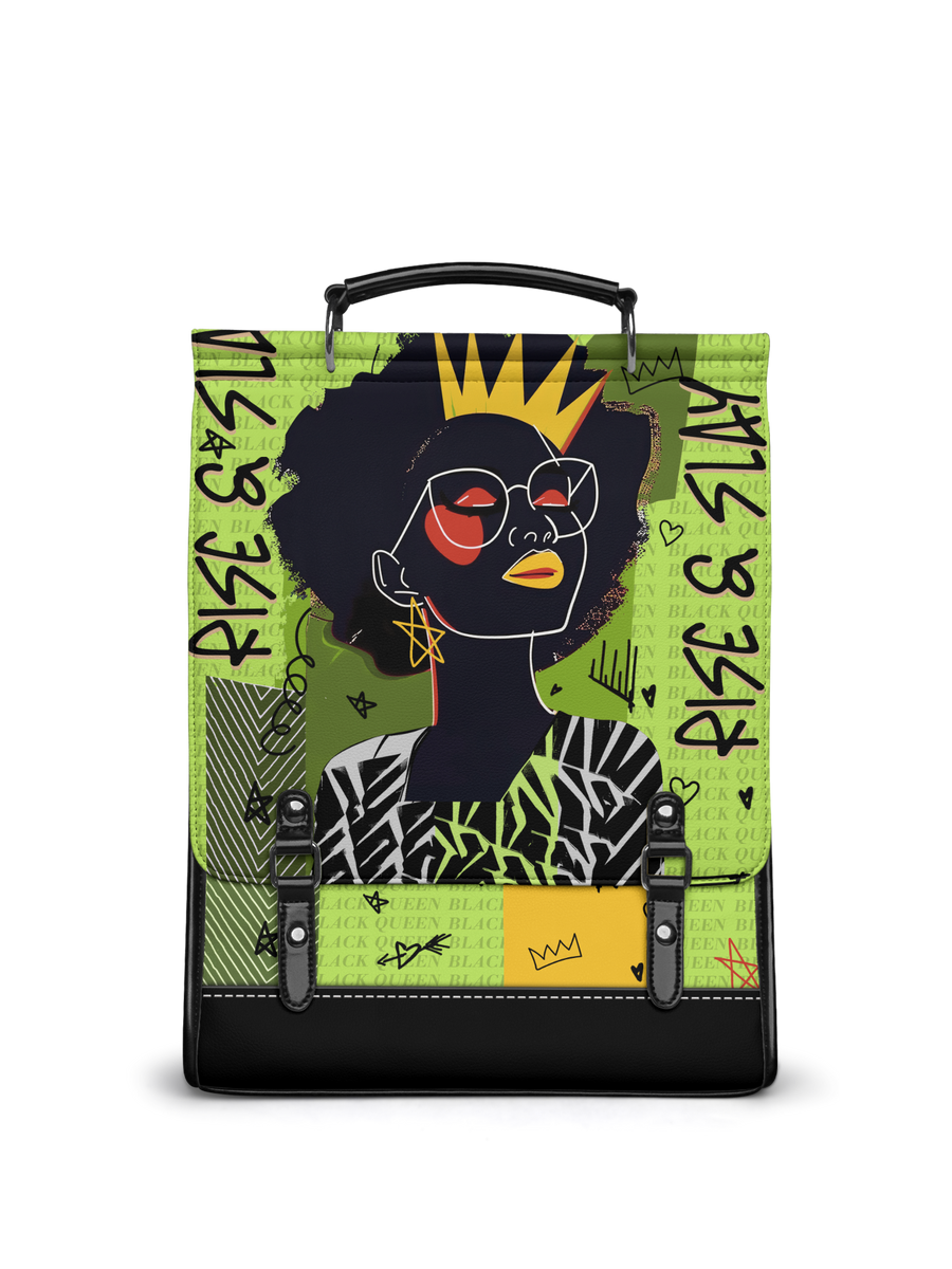 "Aina" Lime Pop Leather Backpack - DD DEAL