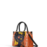 "Aina" Orange Sorbet Small Leather Handbag