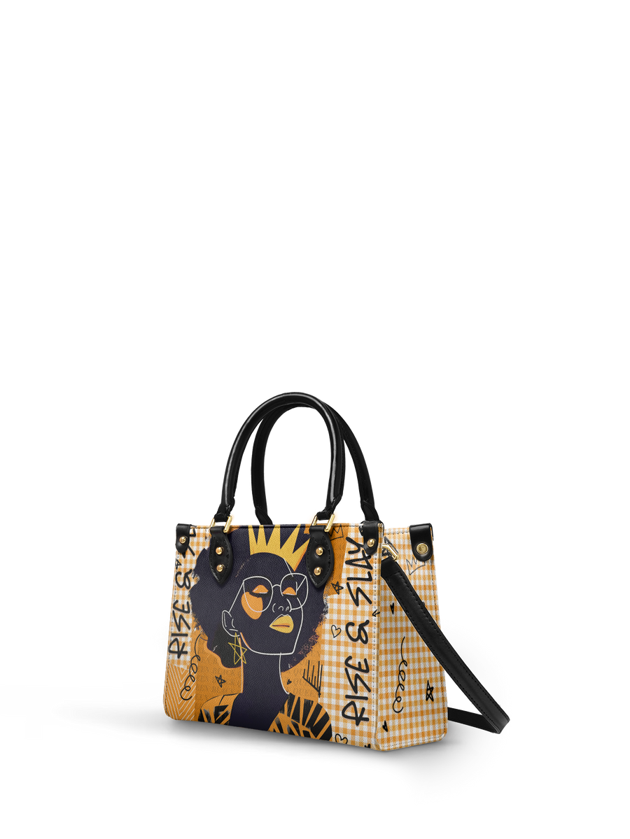 "Aina" Honeycomb Small Leather Handbag