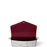 "Aina" Coconut White Envelope Chain Crossbody Bag
