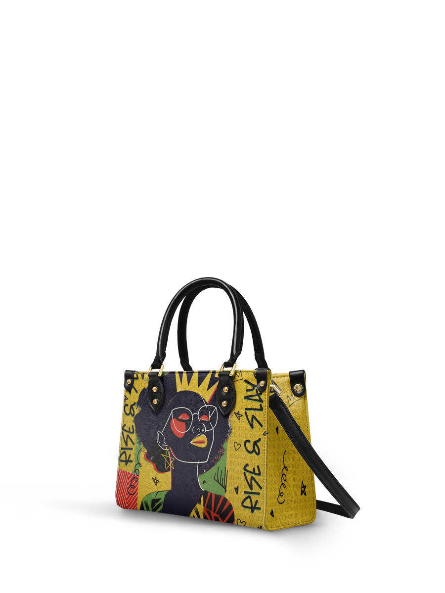"Aina" Lemon Zest Small Leather Handbag