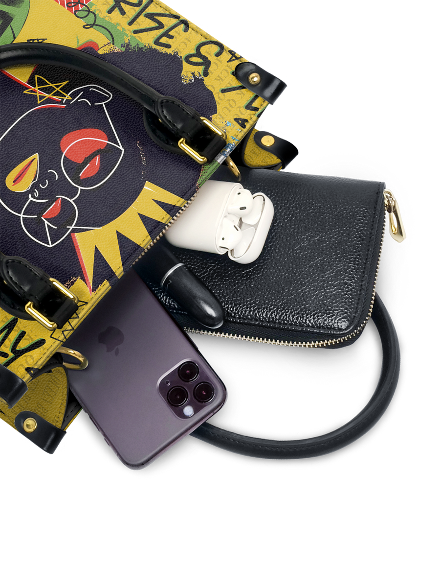 "Aina" Lemon Zest Small Leather Handbag