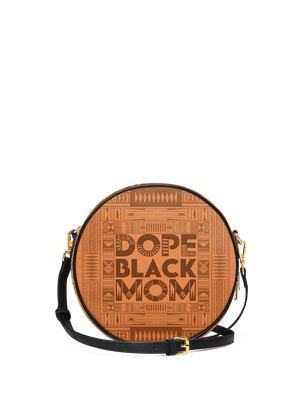 "Dope Black Mom" Circle Crossbody Bag
