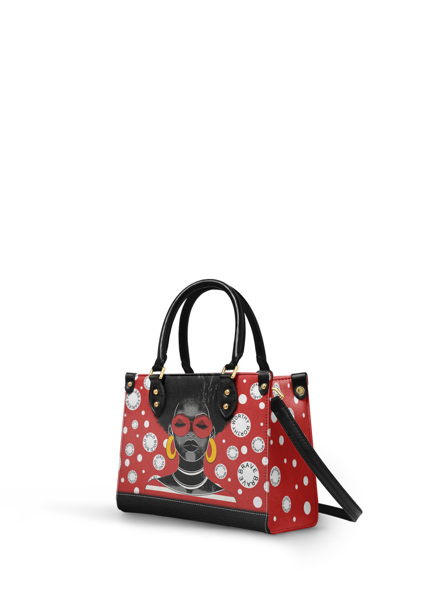 "Fahari" Strawberry Pop Small Leather Handbag FALL CLEARANCE DEAL