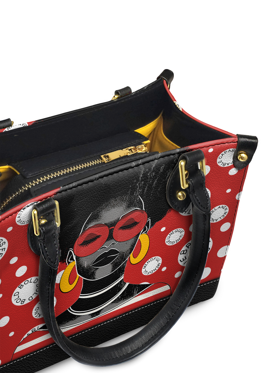 "Fahari" Strawberry Pop Small Leather Handbag FALL CLEARANCE DEAL
