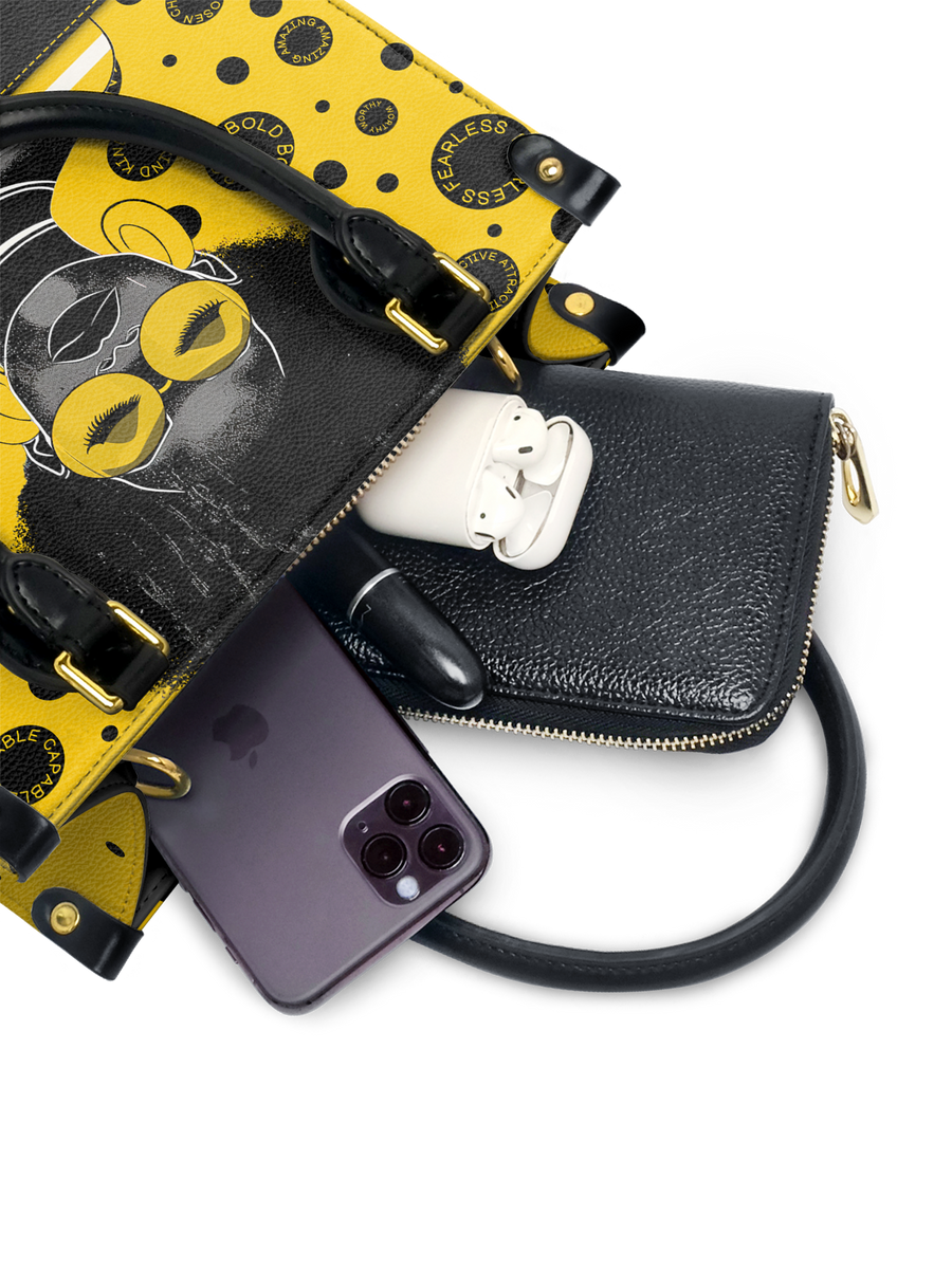 "Fahari" Marigold Pop Small Leather Handbag
