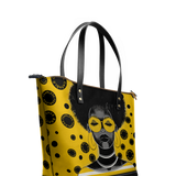 "Fahari" Marigold Pop Leather Tote Bag - BRAVE ONES DEAL