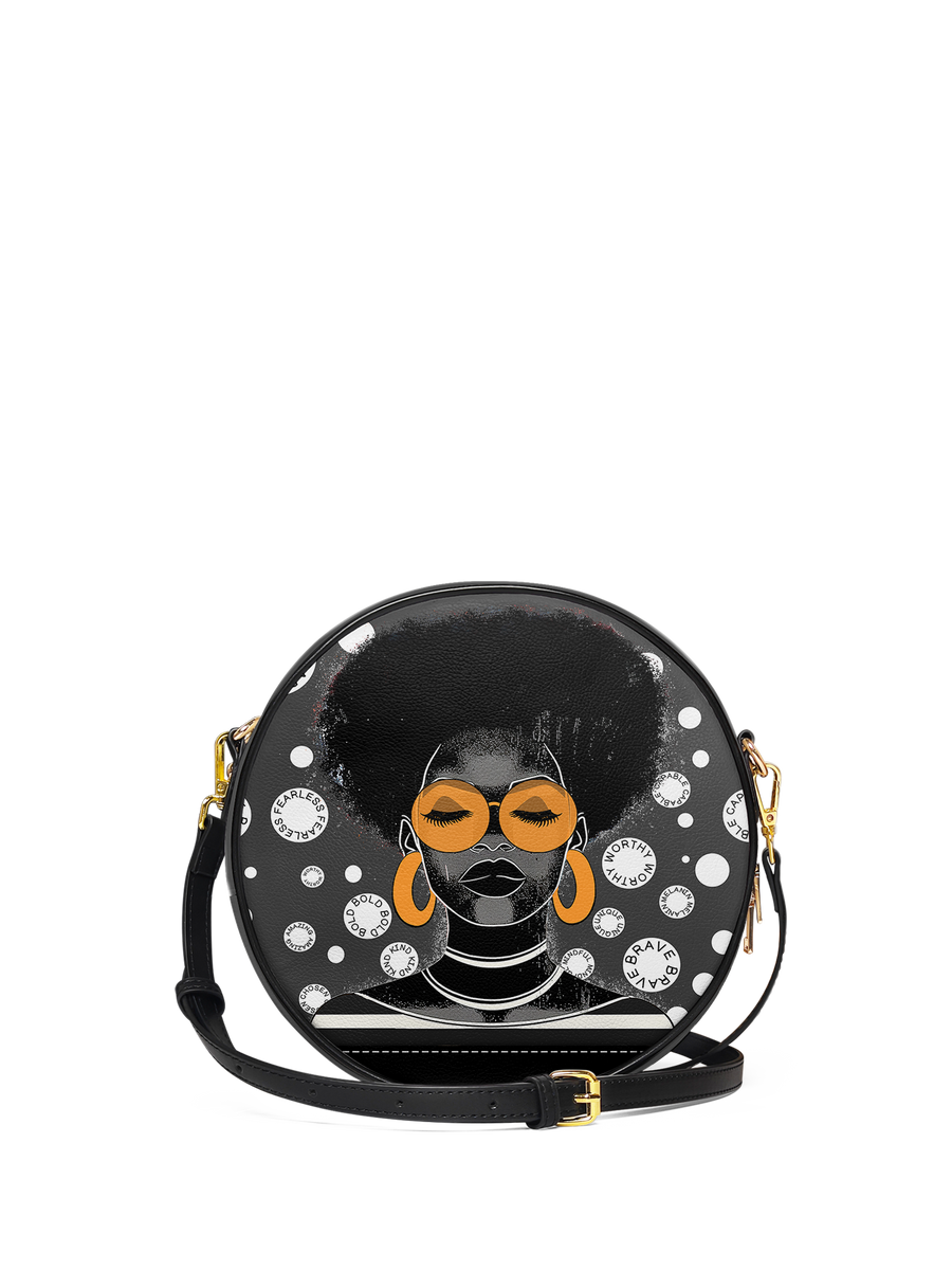 "Fahari" Monochrome Circle Crossbody Bag DD DEAL