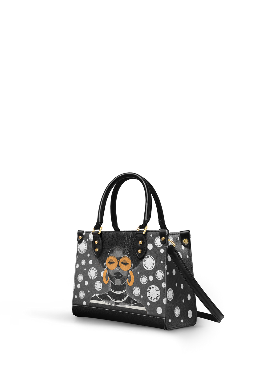 "Fahari" Monochrome Small Leather Handbag