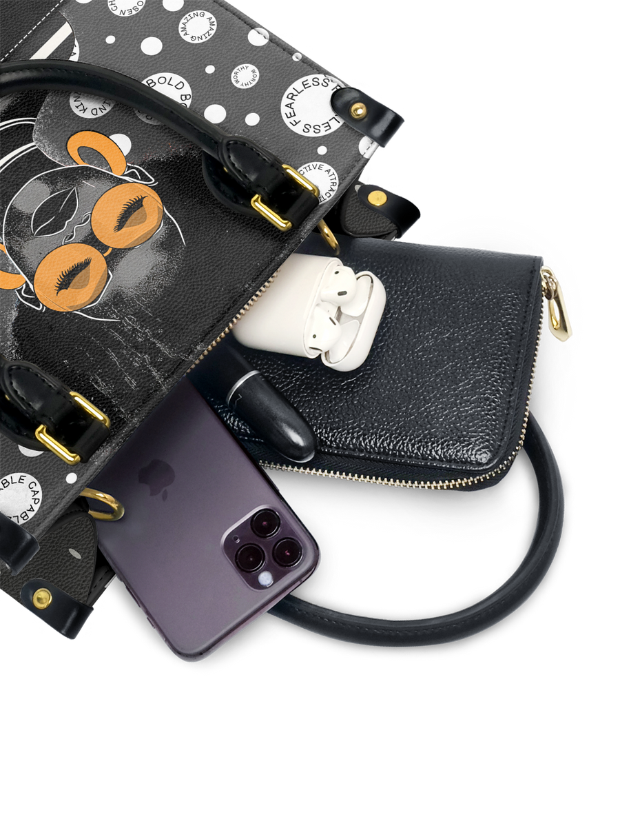 "Fahari" Monochrome Small Leather Handbag A250 Deal
