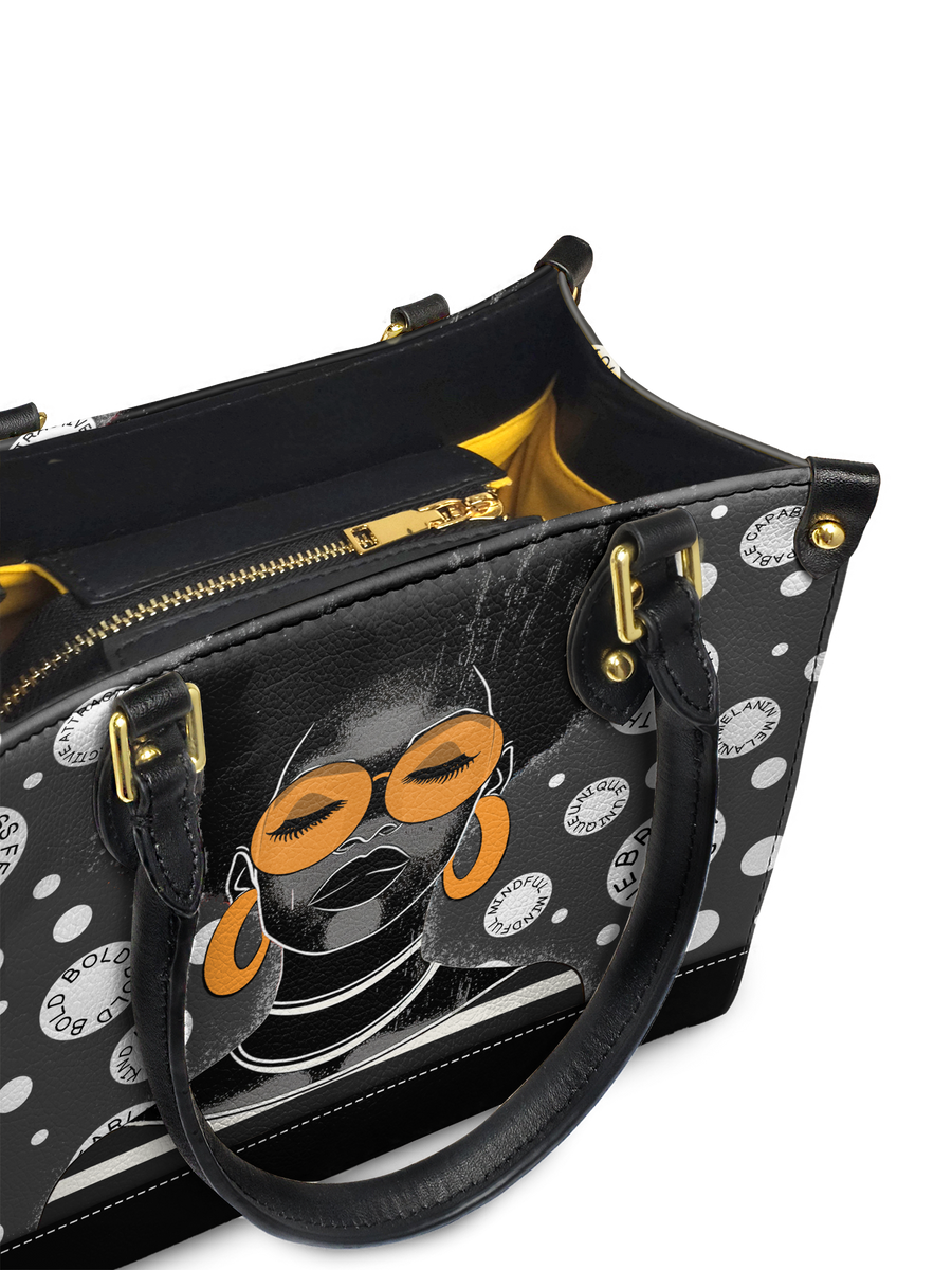 "Fahari" Monochrome Small Leather Handbag A250 Deal