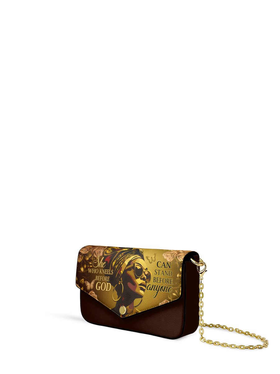 "Godfidence" Envelope Chain Crossbody Bag