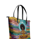 "AfroEssence" Leather Tote Bag - BRAVE ONES DEAL