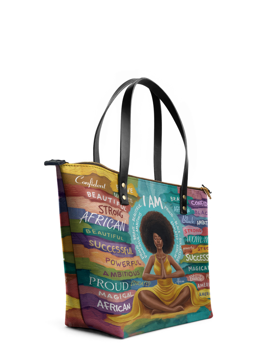 "AfroEssence" Leather Tote Bag Matching Set - DD DEAL