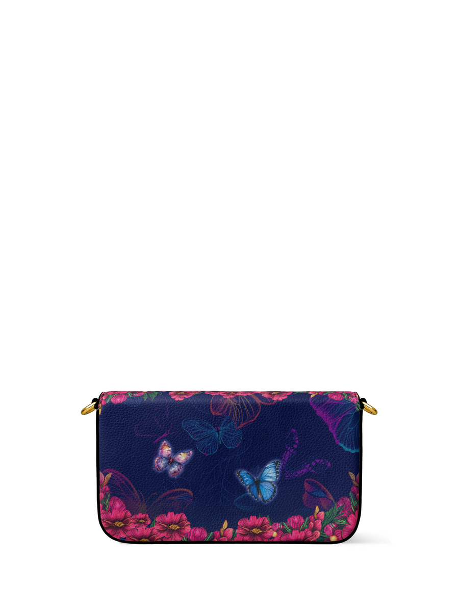 "Imani" Blue Orchid Envelope Chain Crossbody Bag - DD DEAL